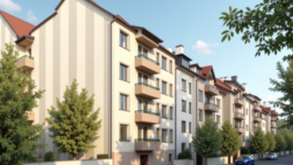 Bytový dům s oznámeným limitem pojištění na fasádě
